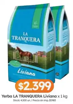 Cordiez La tranquera yerba liviana oferta