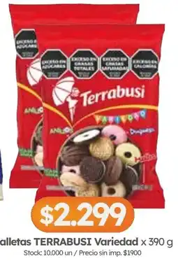 Cordiez Terrabusi palletas variedad oferta