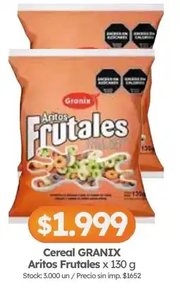 Cordiez Granix aritos frutales oferta