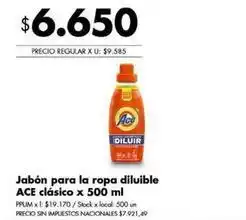 Disco Ace - jabón para la ropa diluible clásico oferta