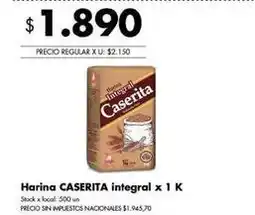 Disco Caserita - harina integral oferta