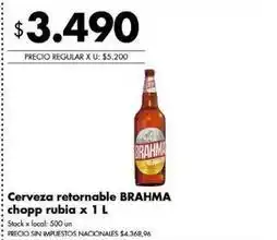 Disco Brahma - cerveza chopp rubia oferta