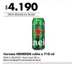 Disco Heineken - cerveza rubia oferta