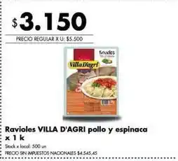 Disco Villa d'agri - ravioles pollo y espinaca oferta