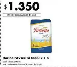 Disco Favorita - harina 0000 x 1 k oferta