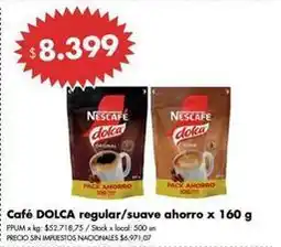Disco Nescafé - café dolca regular/suave ahorro oferta