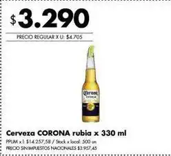 Disco Corona - cerveza rubia oferta
