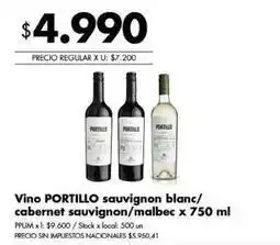Disco Portillo - vino sauvignon blanc/cabernet sauvignon/malbec oferta