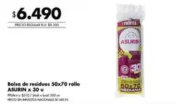 Disco Asurin - bolsa de residuos 50x70 oferta