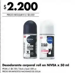 Disco Nivea - desodorante corporal roll on oferta
