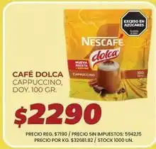 Supermercados Vea Nescafé - café dolca cappuccino oferta