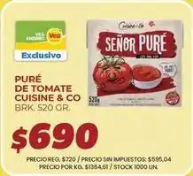 Supermercados Vea Cuisine - puré de tomate oferta