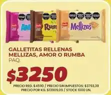 Supermercados Vea Mellizas - galletitas rellenas mellizas, amor o rumba oferta