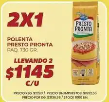 Supermercados Vea Presto pronta - polenta oferta
