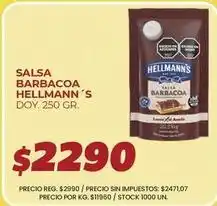 Supermercados Vea Hellmann's - salsa barbacoa oferta