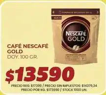 Supermercados Vea Nescafé - café gold doy. 100 gr oferta