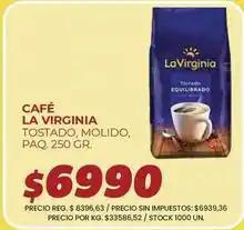Supermercados Vea La virginia - café tostado, molido, paq oferta