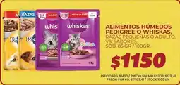 Supermercados Vea Whiskas - alimentos húmedos pedigree o whiskas oferta