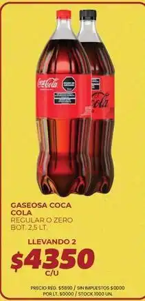 Supermercados Vea Coca cola - gaseosa coca cola regular o zero oferta
