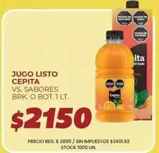 Supermercados Vea Cepita - jugo listo oferta
