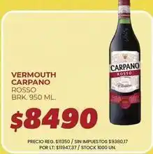 Supermercados Vea Carpano - vermouth rosso oferta