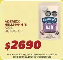 Supermercados Vea Hellmann's - aderezo ajos oferta