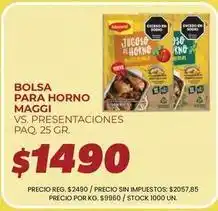 Supermercados Vea Maggi - bolsa para horno oferta