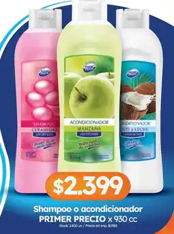 Cordiez Primer precio shampoo o acondicionador oferta
