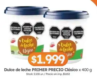 Dulce de leche PRIMER PRECIO Clásico