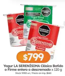 Cordiez La serenisima yogur batido o firme entero o descremado oferta