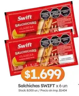Cordiez Swift salchichas clasicas oferta