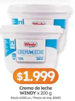 Cordiez Windy crema de leche oferta