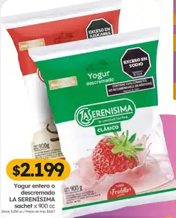 Cordiez La serenisima yogur descremado clasico oferta