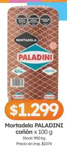 Cordiez Paladini mortadela cañón oferta