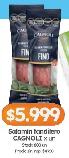 Cordiez Cagnoli salamín tandilero fino oferta