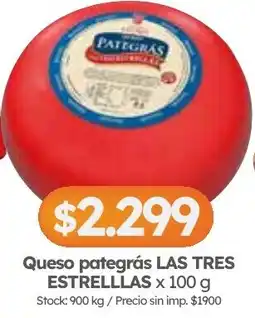 Cordiez Pategrás queso las tres estrellas oferta