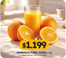 Cordiez Naranja para jugo oferta