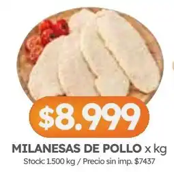 Cordiez Milanesas de pollo oferta