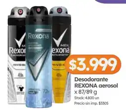 Cordiez Rexona desodorante aerosol oferta