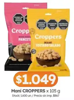 Cordiez Croppers maní tostado salado oferta