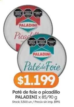 Cordiez Paladini paté de foie o picadillo oferta