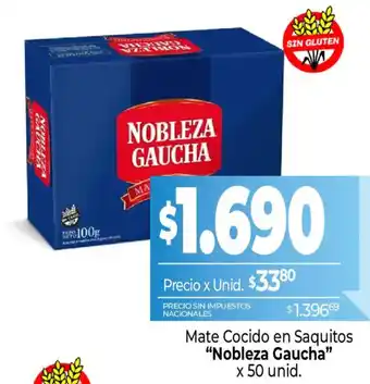 Nobleza Gaucha mate cocido en saquitos