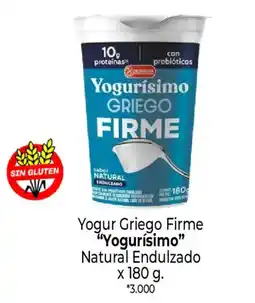 La Anonima Yogurísimo yogur griego firme natural endulzado oferta