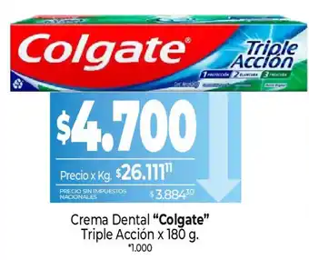 Colgate crema dental triple acción