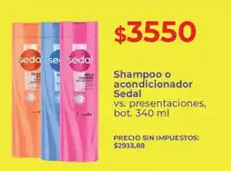 Supermercados Vea Sedal shampoo o acondicionador oferta