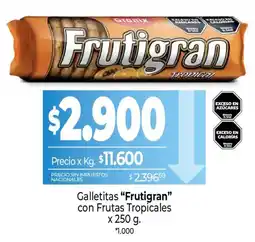 La Anonima Frutigran galletitas con frutas tropicales oferta