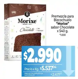La Anonima Morixe premezcla para bizcochuelo sabor chocolate oferta