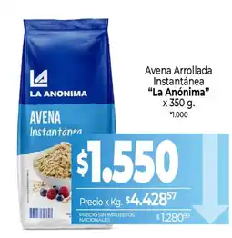 La Anonima La anonima avena arrollada instantanea oferta