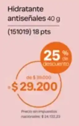 Natura Hidratante antiseñales oferta