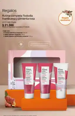 Natura Tododia rutina completa frambuesa y pimienta rosa oferta